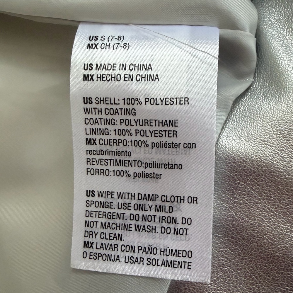 Girls pleather jacket. - Picture 3 of 3
